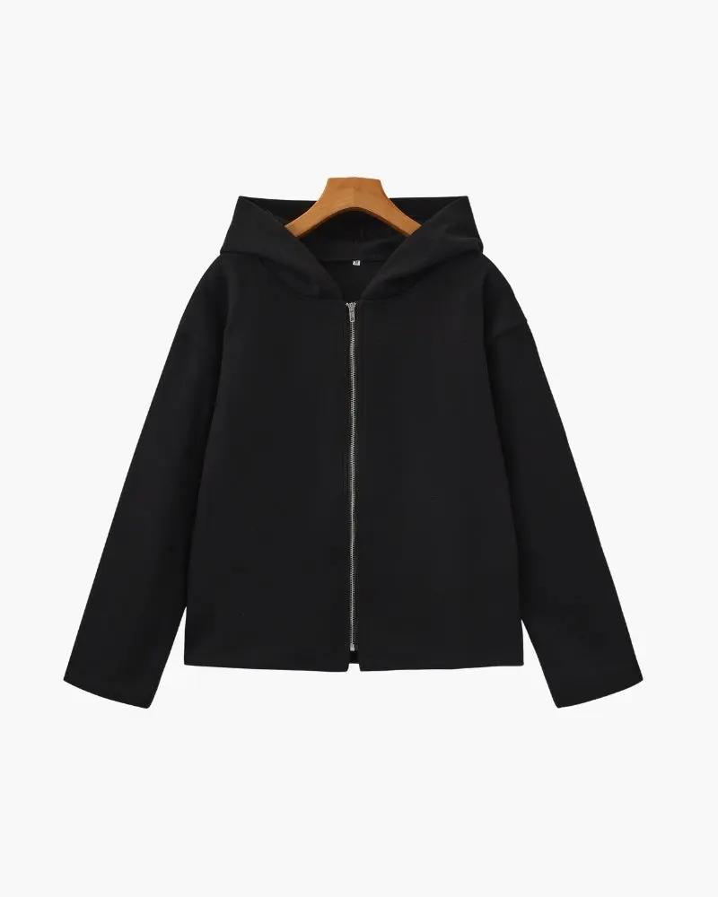 Manteau zippé en laine Marlow