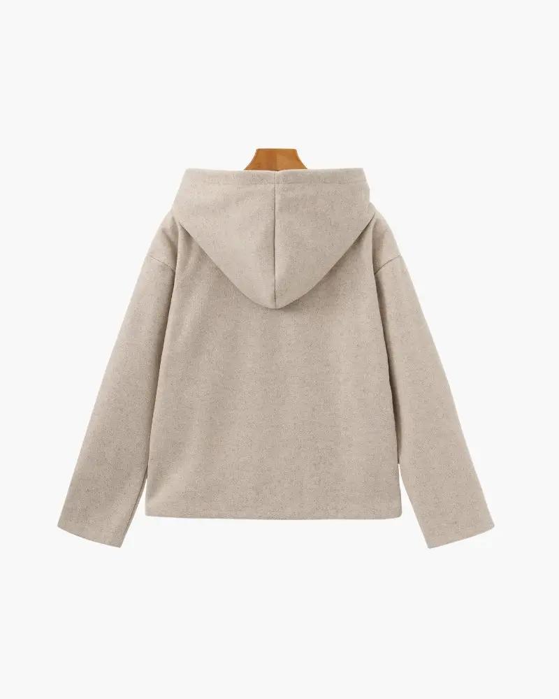 Manteau zippé en laine Marlow