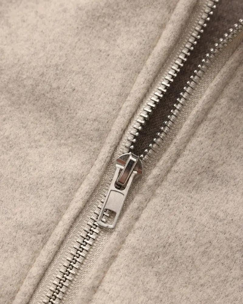 Manteau zippé en laine Marlow