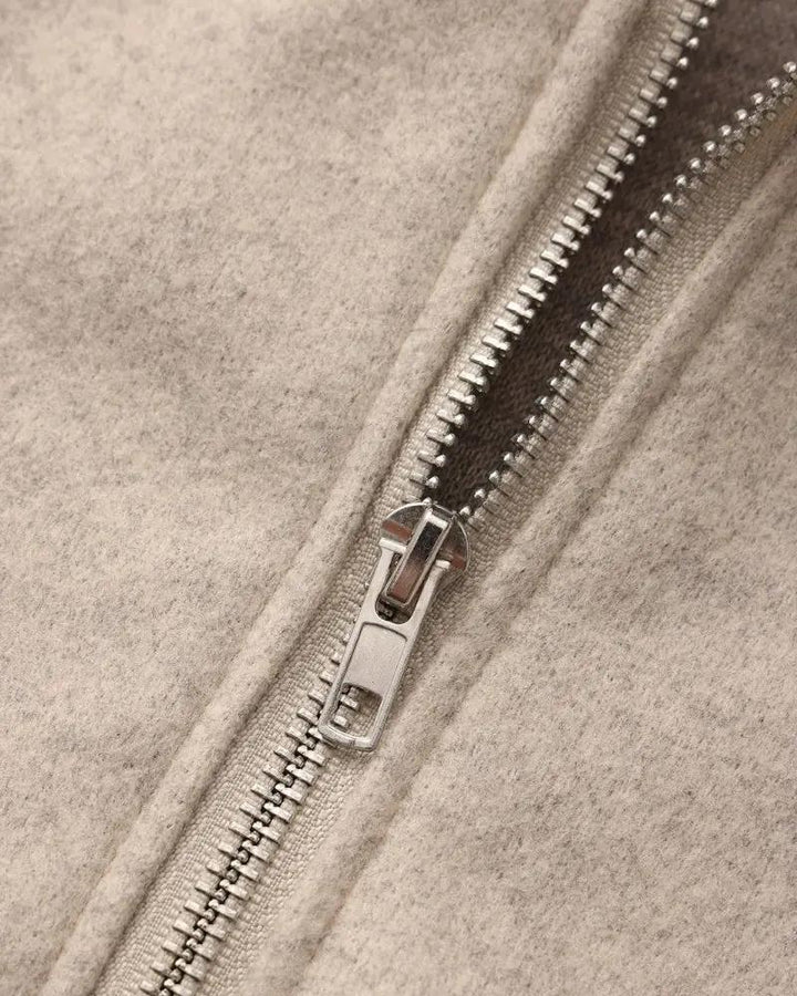 Manteau zippé en laine Marlow